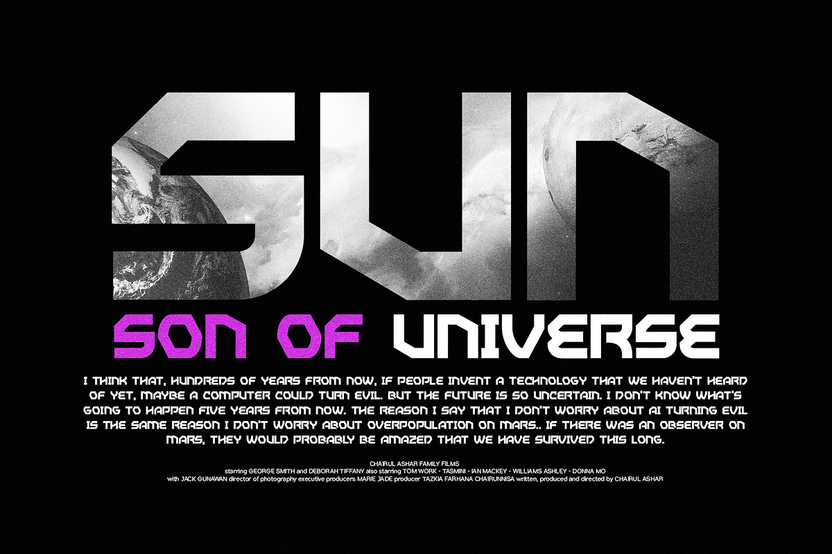 Galaxy Freedom - Futuristic Fonts, a Script Font by HIRO.std (Photo 5 of 10)