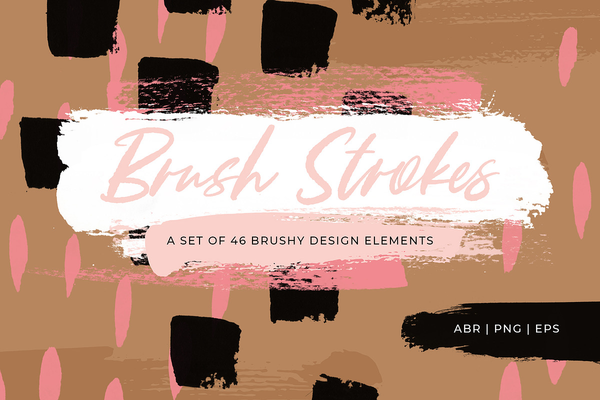Paint Brush Strokes, Shapes & Dots, an Object Graphic by Ramona Schratt (Photo 1 of 6)