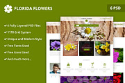 Florida Flowers PSD Website Template, a Websites & App Template by WebbyTemplates (Thumbnail 1 of 7)
