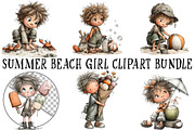 Summer Beach Kids Clipart Bundle, a Seasonal Illustration by OK Design (Thumbnail 2 of 6)