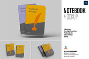 Notebook Mockup - 6 views, a Product Mockup by Illusiongraphic (Thumbnail 1 of 20)