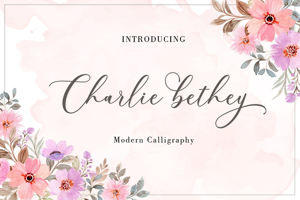 Charlie bethey, a Script Font by Amarlettering (Photo 1 of 7)