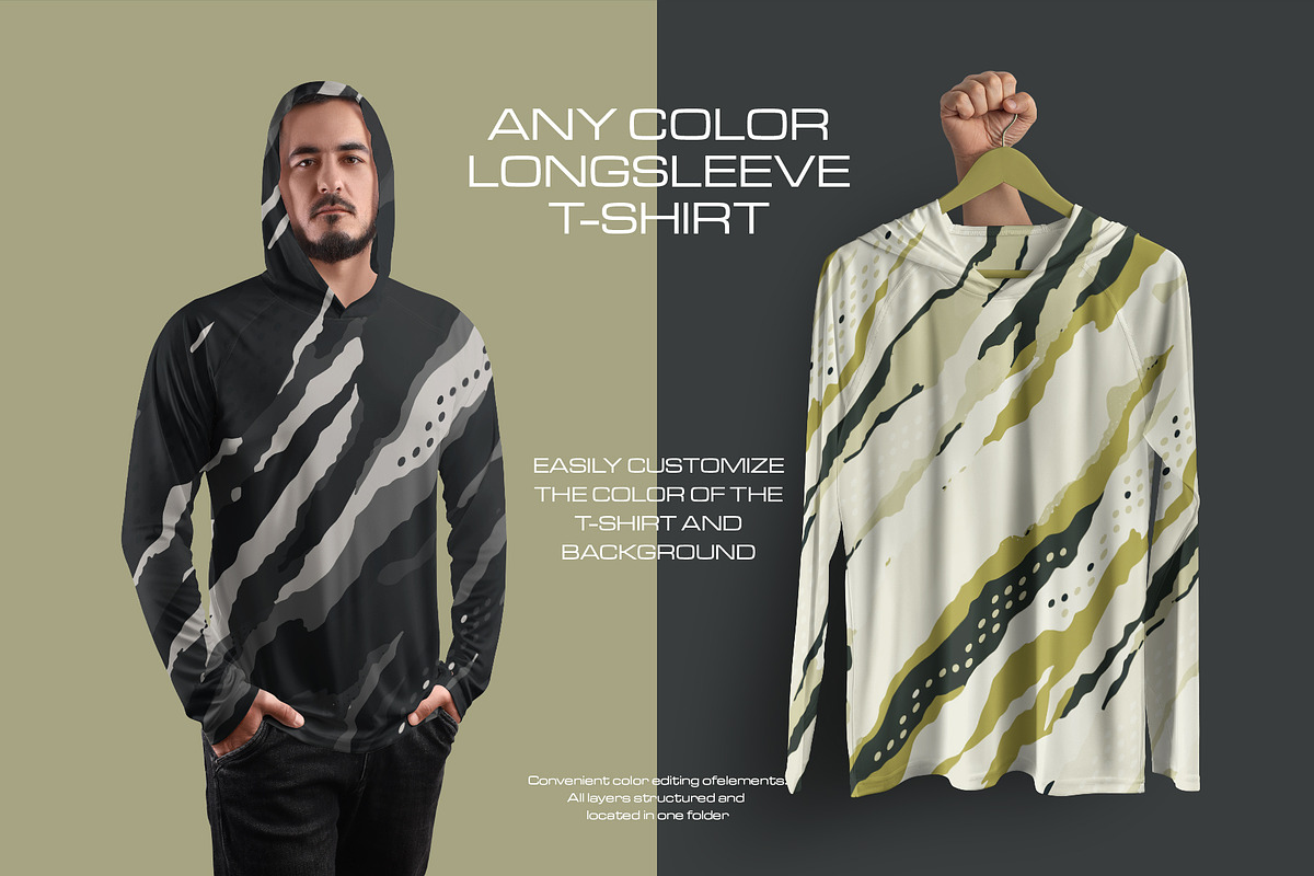 14 Men's Mockups Long Sleeve T-Shir, a Shirt Mockup by Grow Design Craft Studio (Photo 2 of 7)