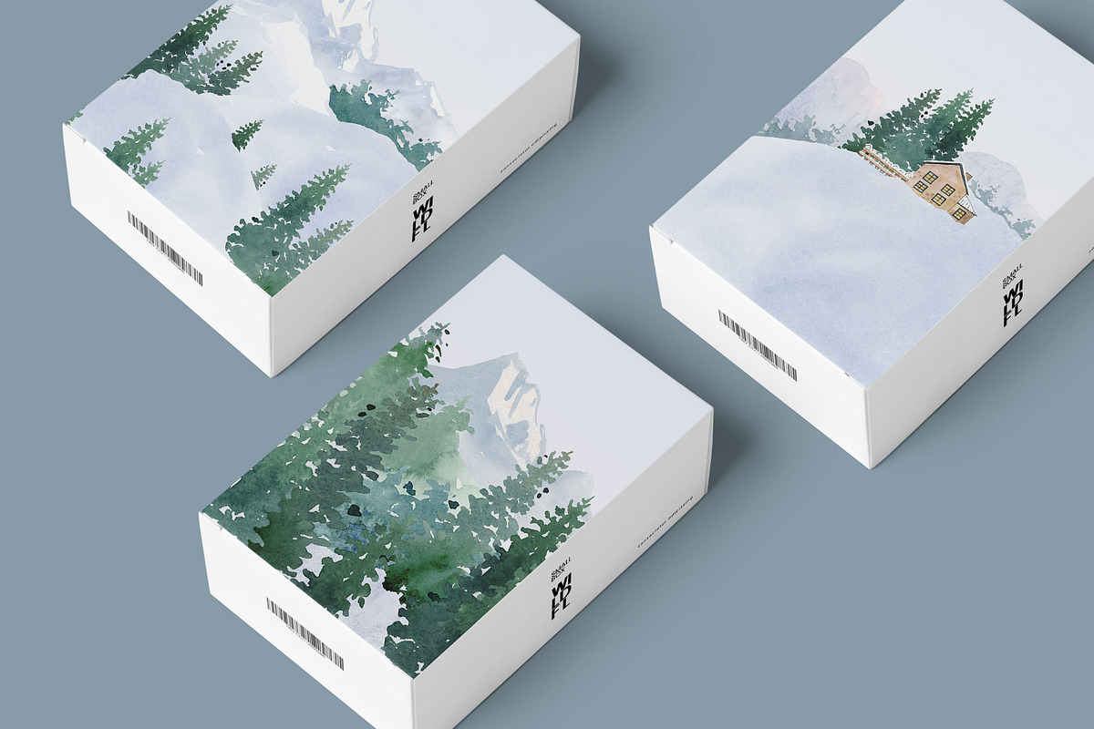 Watercolor winter wonderland bundle!, a Person Illustration by LyubovZaytseva (Photo 11 of 26)
