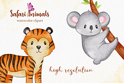 Watercolor Safari Animals clipart, an Animal Illustration by LuiDesignStudio (Thumbnail 5 of 6)