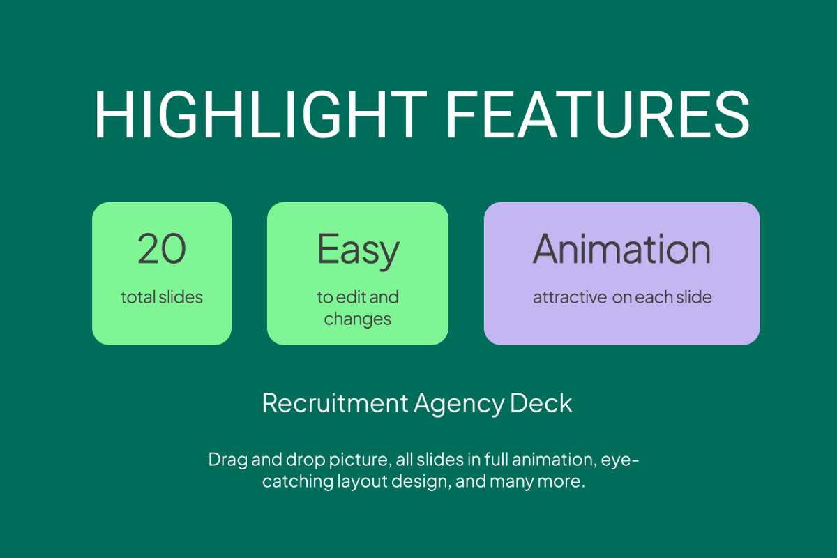 Recruitment Agency Deck PowerPoint, a Presentation Template by Loin Studio (Photo 2 of 4)