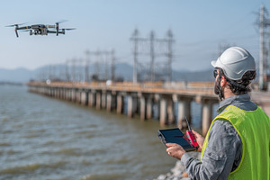 Drone Inspection of Power Lines near, a Photo by Pixeness Studio