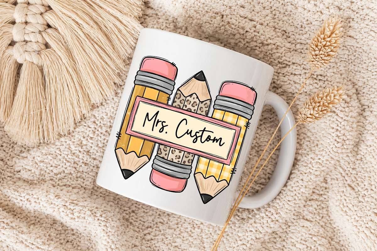 Custom Teacher Name PNG, Pencil, an Object Illustration by Libby Wishes (Photo 5 of 5)