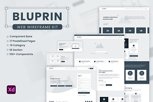 Bluprin AdobeXD Web Wireframe Kit