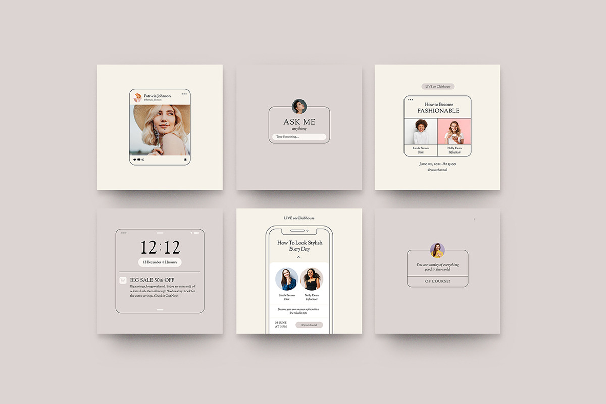 Simplí Instagram Pack, a Social Media Template by Vynetta (Photo 8 of 12)