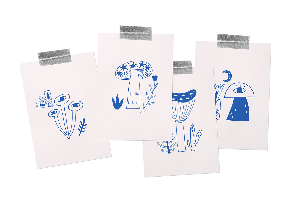 Mushrooms, an Object Illustration by AnkaDrozd (Photo 12 of 13)
