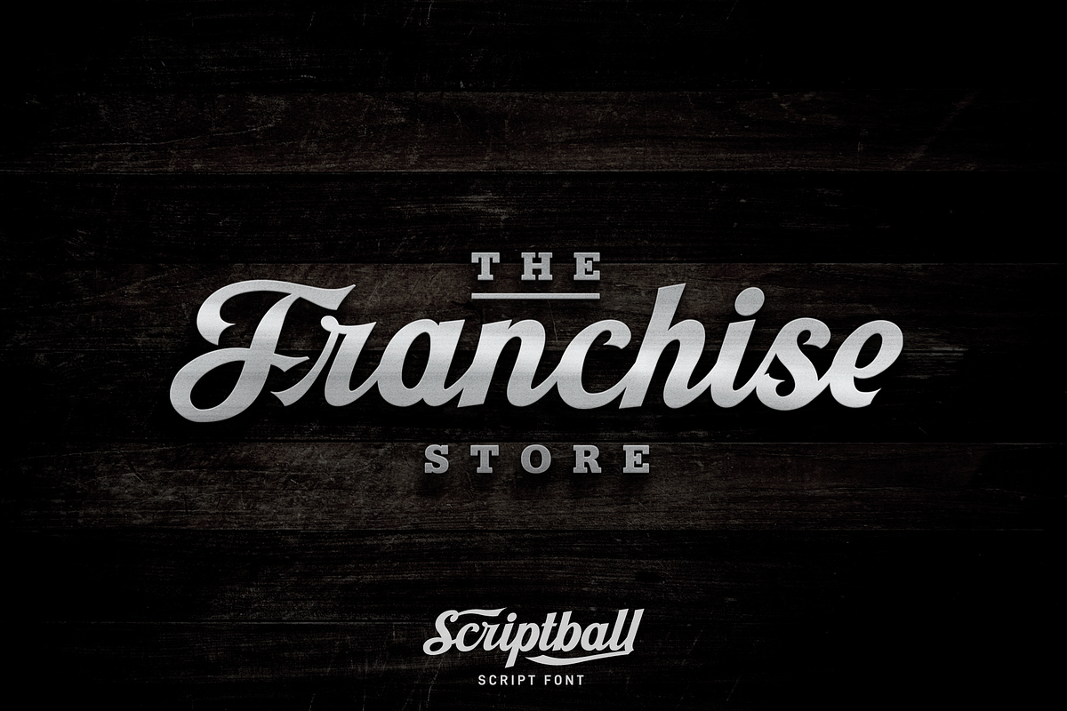 Scriptball Font, a Script Font by Alphabet Agency (Photo 6 of 7)