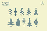 Pine Trees, an Object Graphic by SkutSkuy Graphic  (Thumbnail 2 of 3)