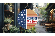 Patriotic Round Sign Cut File SVG, an Object Graphic by EllaMaiyaali (Thumbnail 4 of 8)