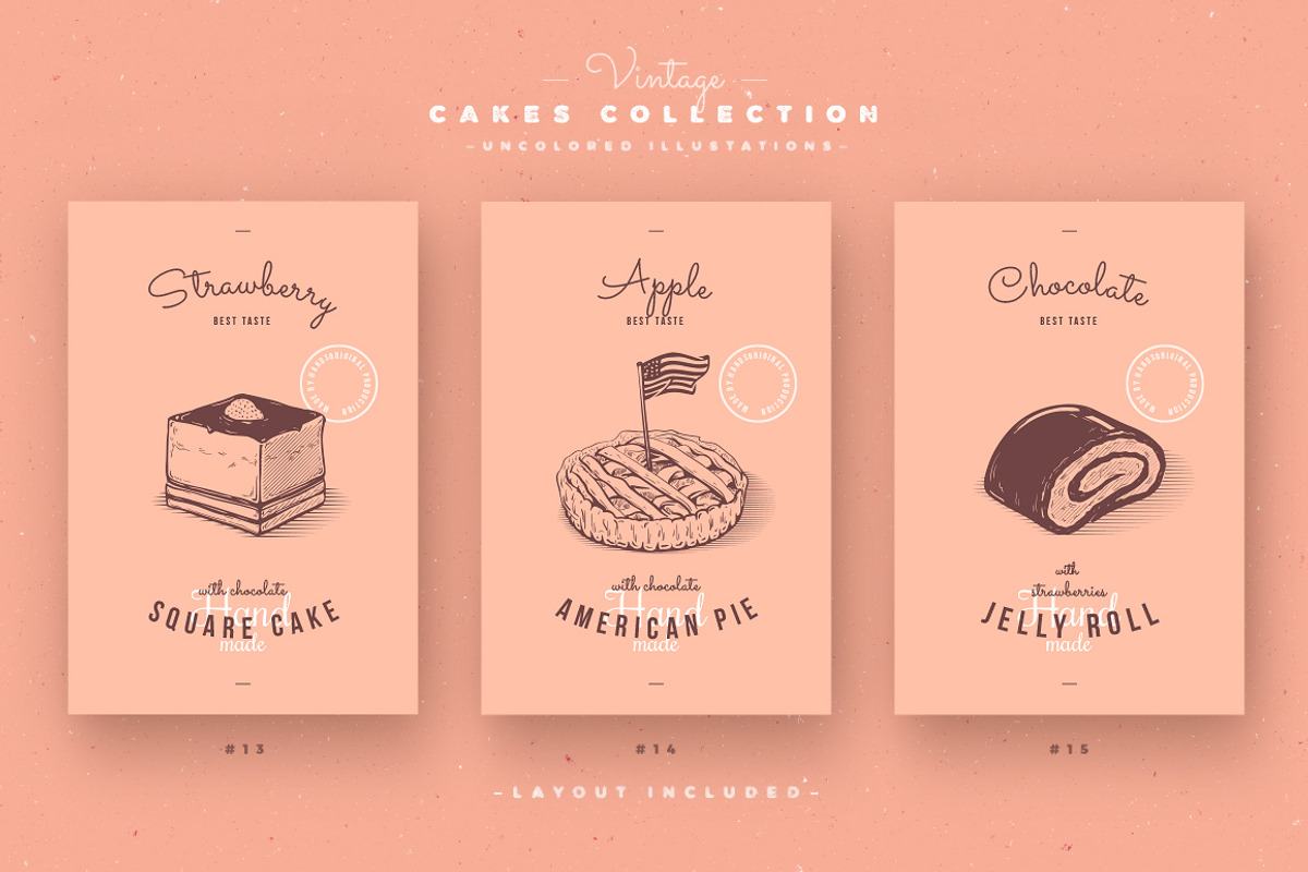 Vintage cakes collection, a Texture Illustration by blauananas (Photo 11 of 15)