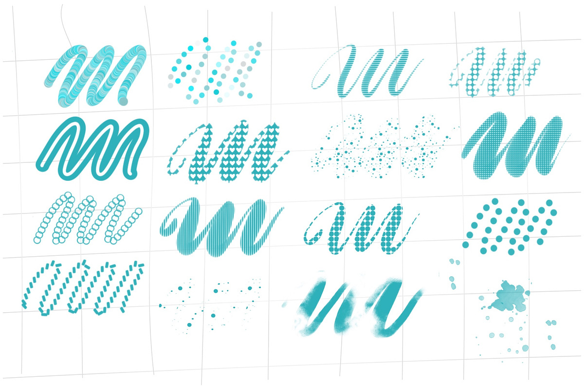 Lettering brushes for Procreate, a Brush Add-On by Let's Art (Photo 3 of 7)