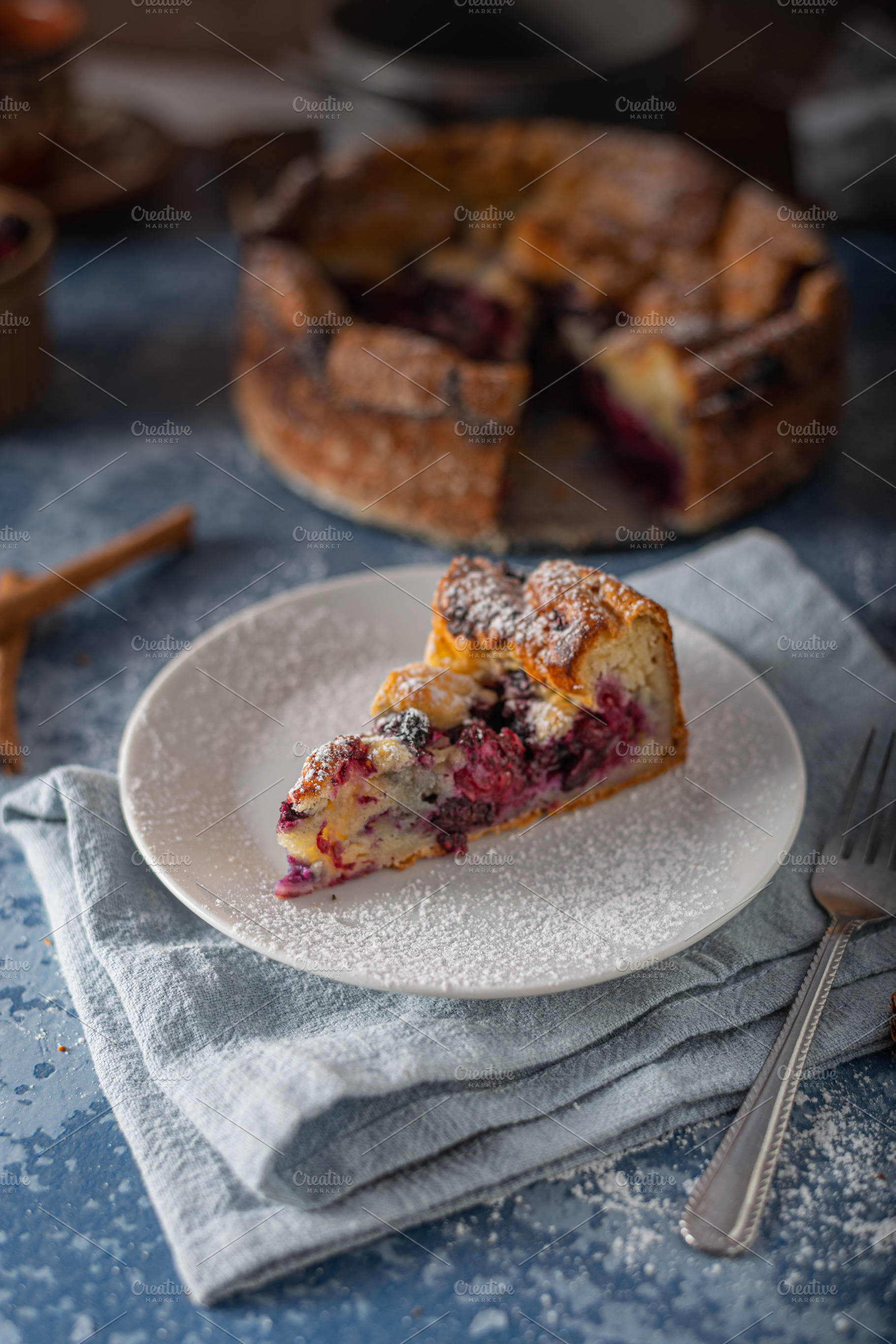 Breaded rustic pie with berries, a Food & Drink Photo by Stepanek Photography