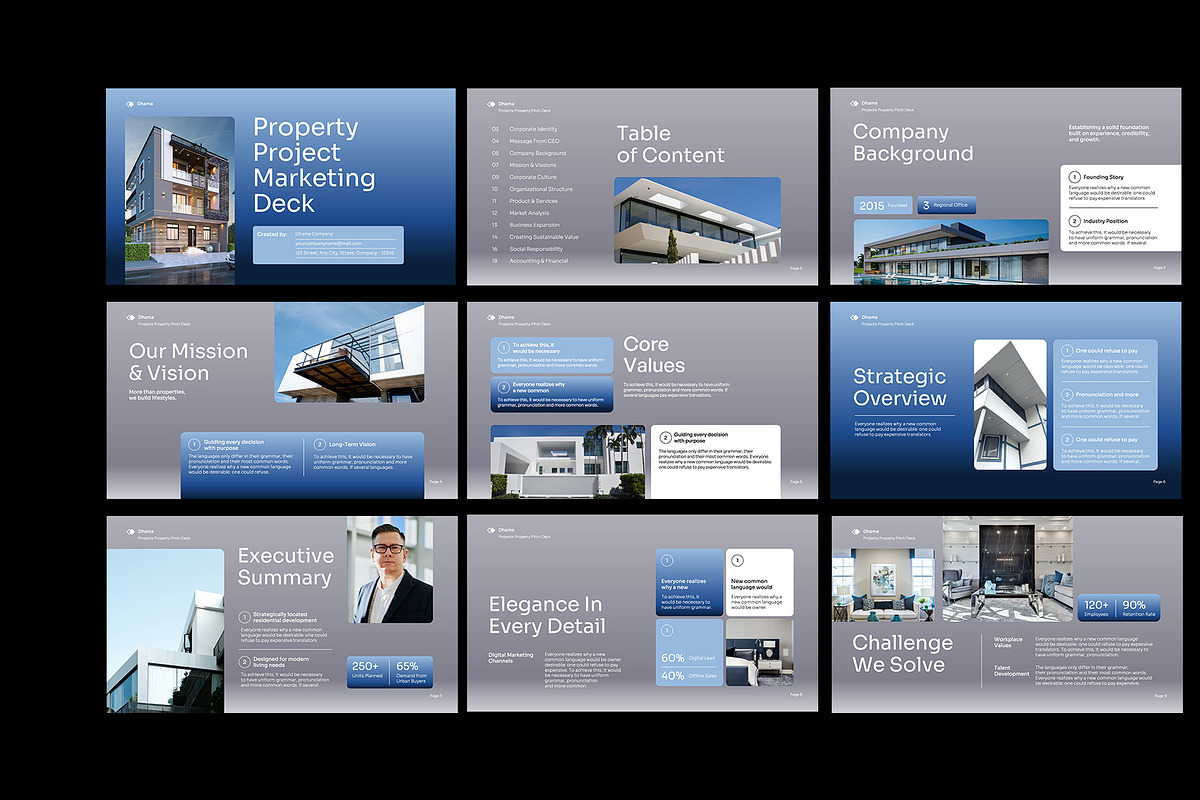 DHAMA | Real Estate Marketing PPT, a Presentation Template by Neermana (Photo 3 of 4)