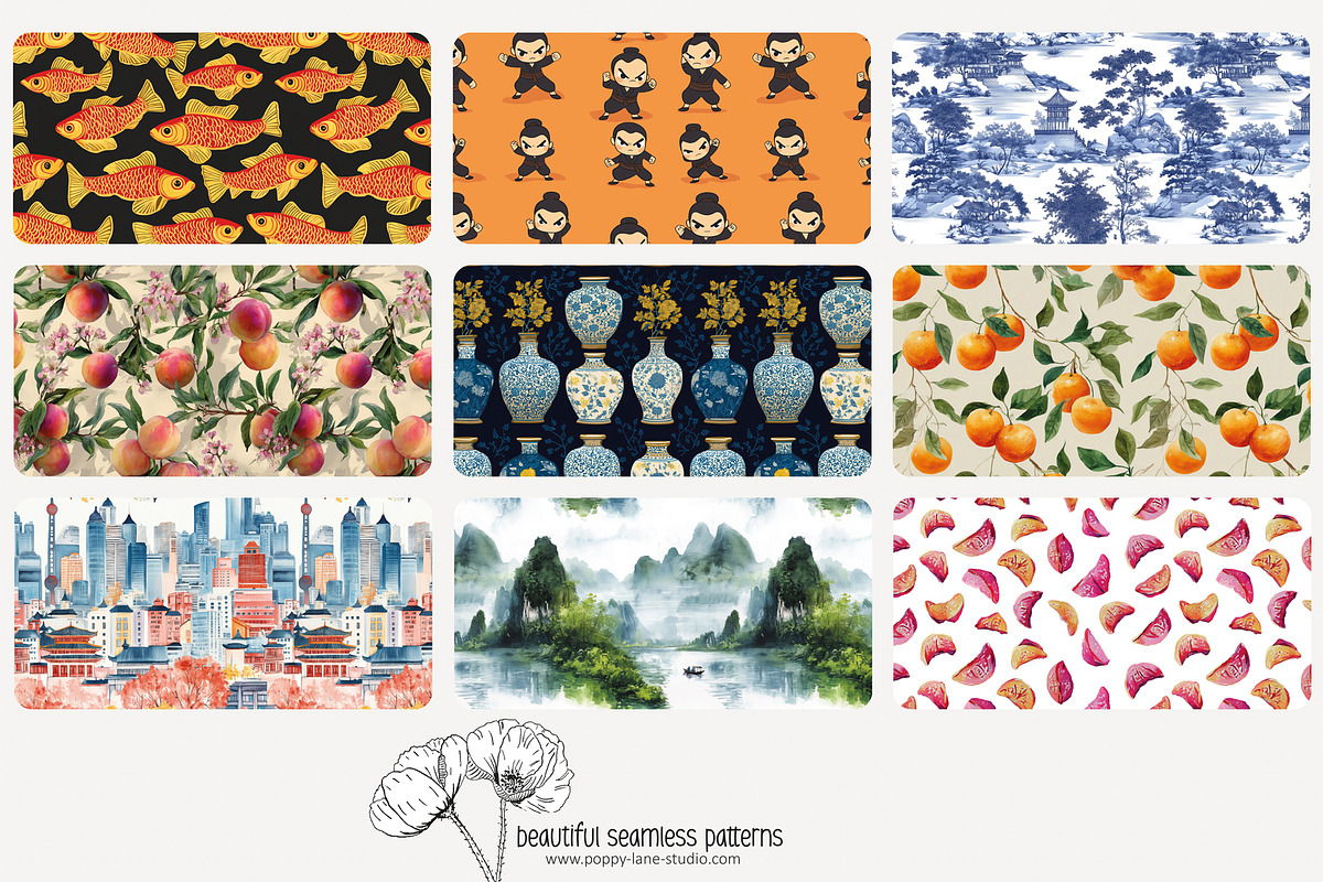 70 China seamless pattern, a Pattern Graphic by Poppy Lane Studio (Photo 6 of 10)