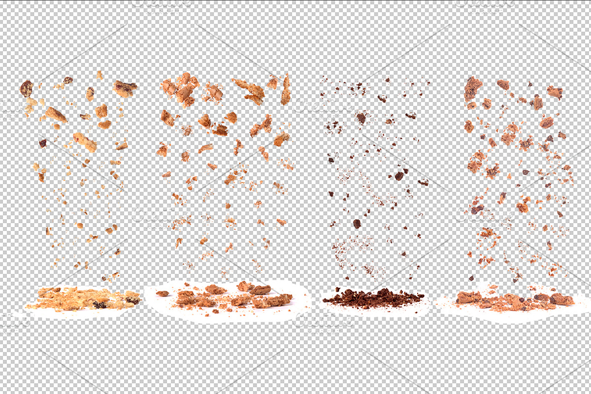Falling cookies crumbs set isolated, a Background Graphic by StudioVin (Photo 2 of 2)