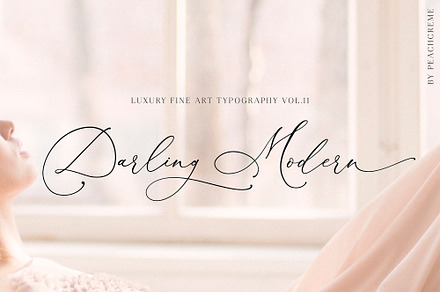 Darling Modern // Luxury Font, a Script Font by PeachCreme