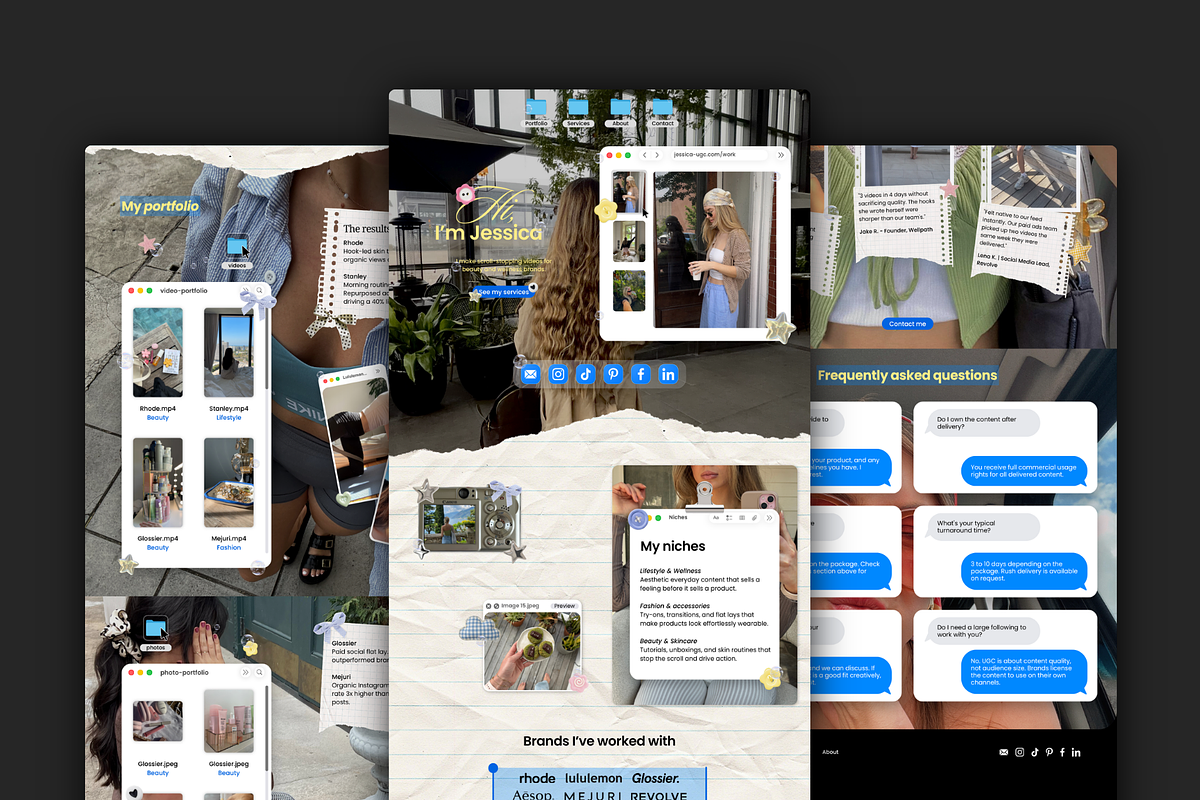 UGC Portfolio Website for Canva, an App Template by Meraki Templates (Photo 3 of 7)