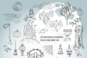 Halloween. Sketches and Silhouettes, an Illustration by Nataliapiache (Thumbnail 2 of 5)