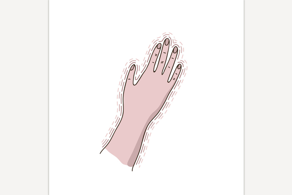 Hand tremor icon, pictogram, symbol., an Outline Icon by Anna's Shop