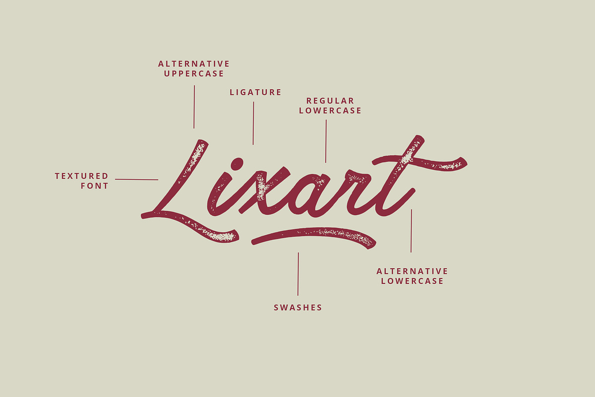 Lakeland brush font preview 3