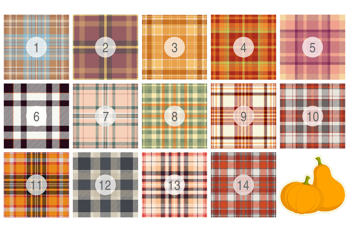 #95 Autumn Plaid Collection, a Pattern Graphic by Plaid4You (Photo 2 of 6)