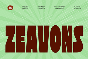 Zeavons - Condensed Retro Sans Font
