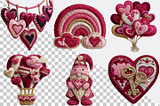 Valentine Crochet Clipart Bundle., an Illustration by SVGArt (Thumbnail 2 of 7)