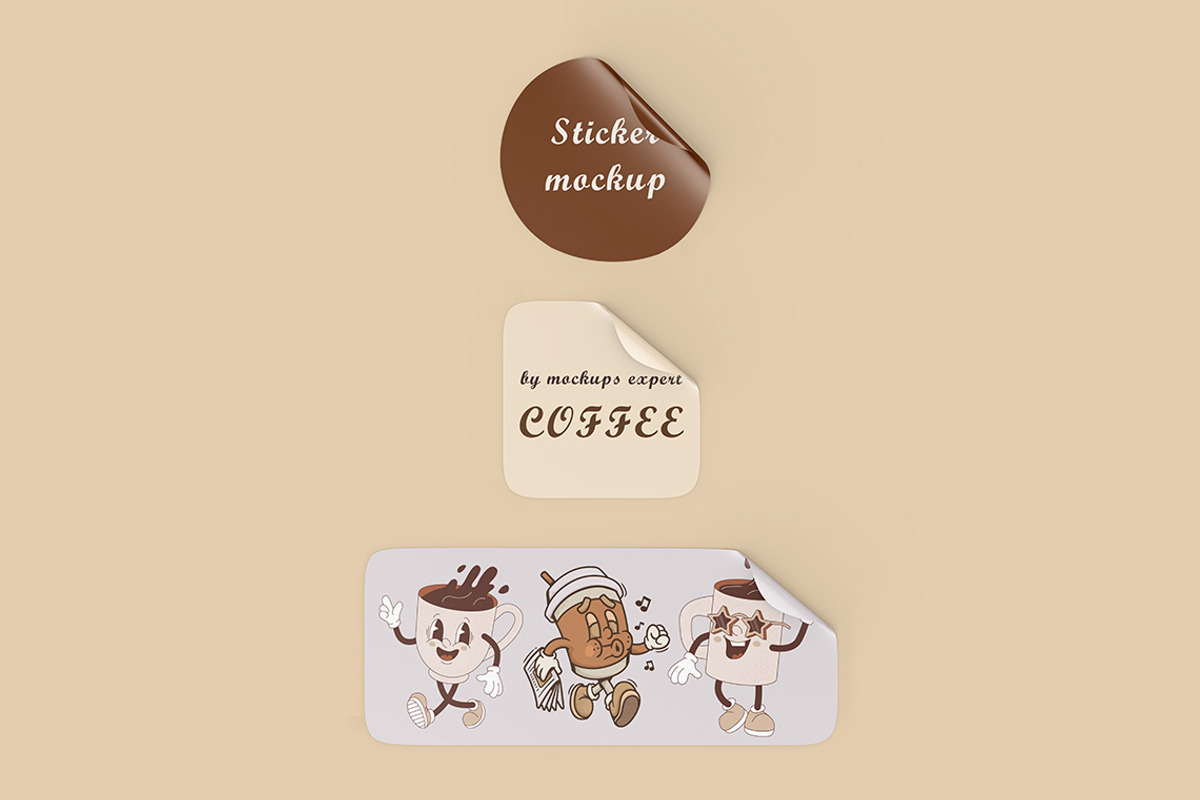 Sticker Mockups, an Advertising Mockup by Mockups Expert (Photo 2 of 6)