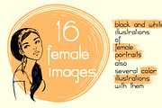Hand-drawn Female portraits, an Illustration by Mandarinkas art (Thumbnail 1 of 12)