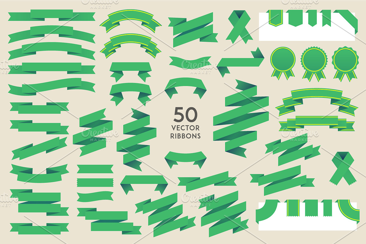 Vector Ribbons Pack, a Decorative Illustration by Greeek