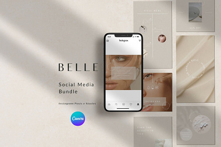 BELLE Instagram templates Canva, a Social Media Template by Studio Suvelle