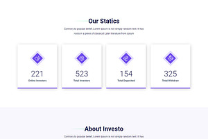 Investo - HYIP HTML Template