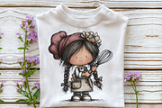 Whimsical Little Girl Chef Hat PNG, an Illustration by CraftArtStudio (Thumbnail 6 of 6)