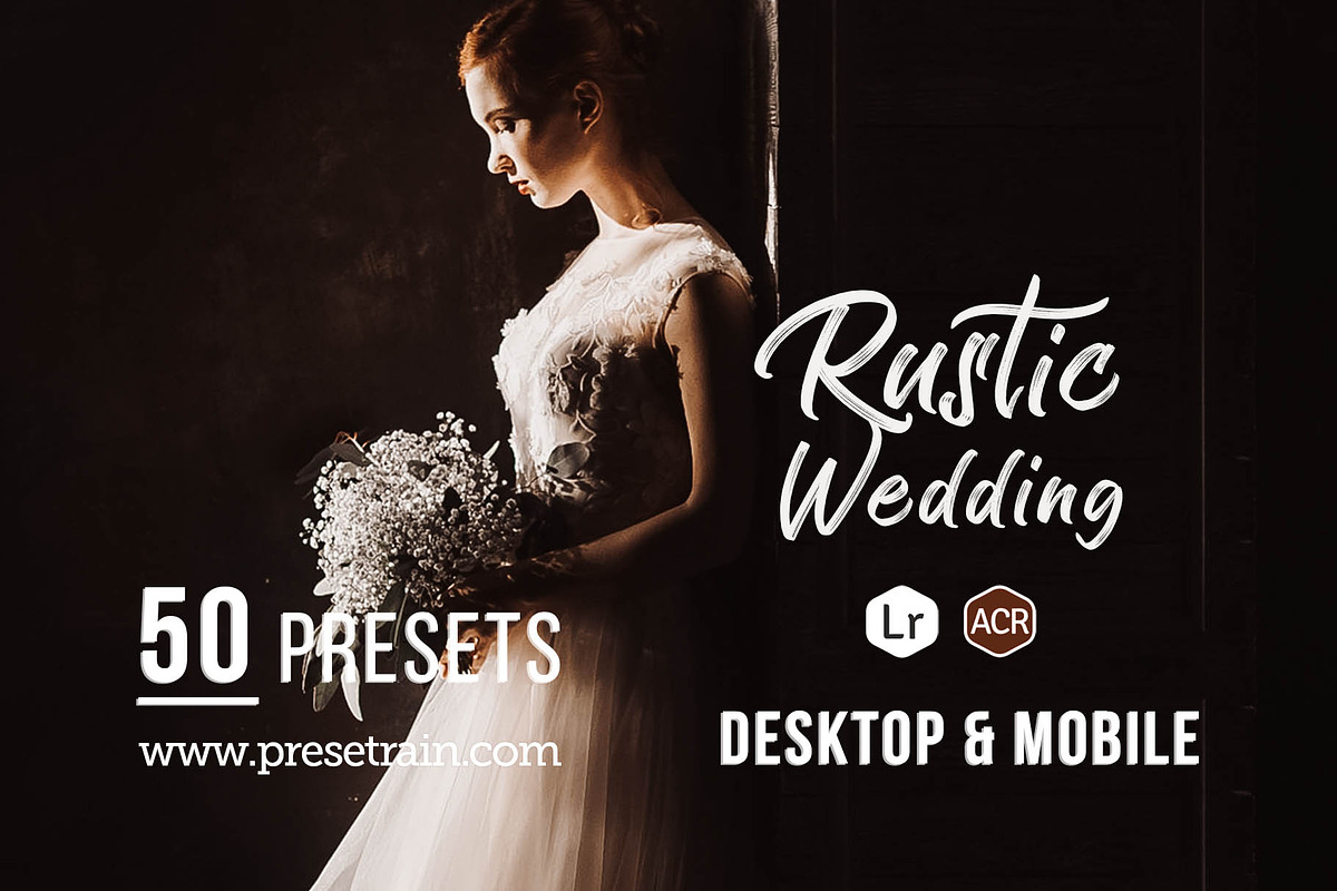 50 Rustic Wedding Presets, an Action Add-On by Presetrain Co. (Photo 12 of 12)