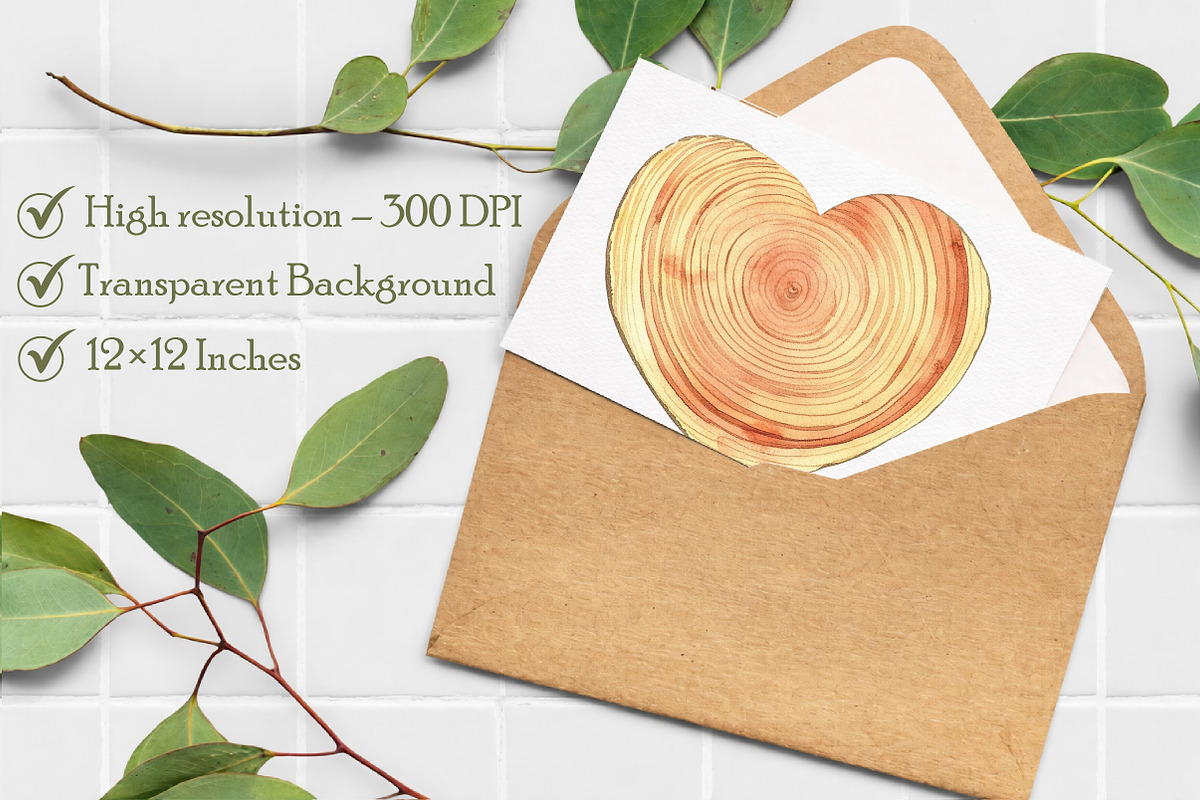 Watercolor wooden flowers clipart PN, an Illustration by Libby Wishes (Photo 5 of 7)