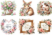 Romantic Mothers Day Clipart, an Illustration by DreamArtGraphic (Thumbnail 2 of 4)