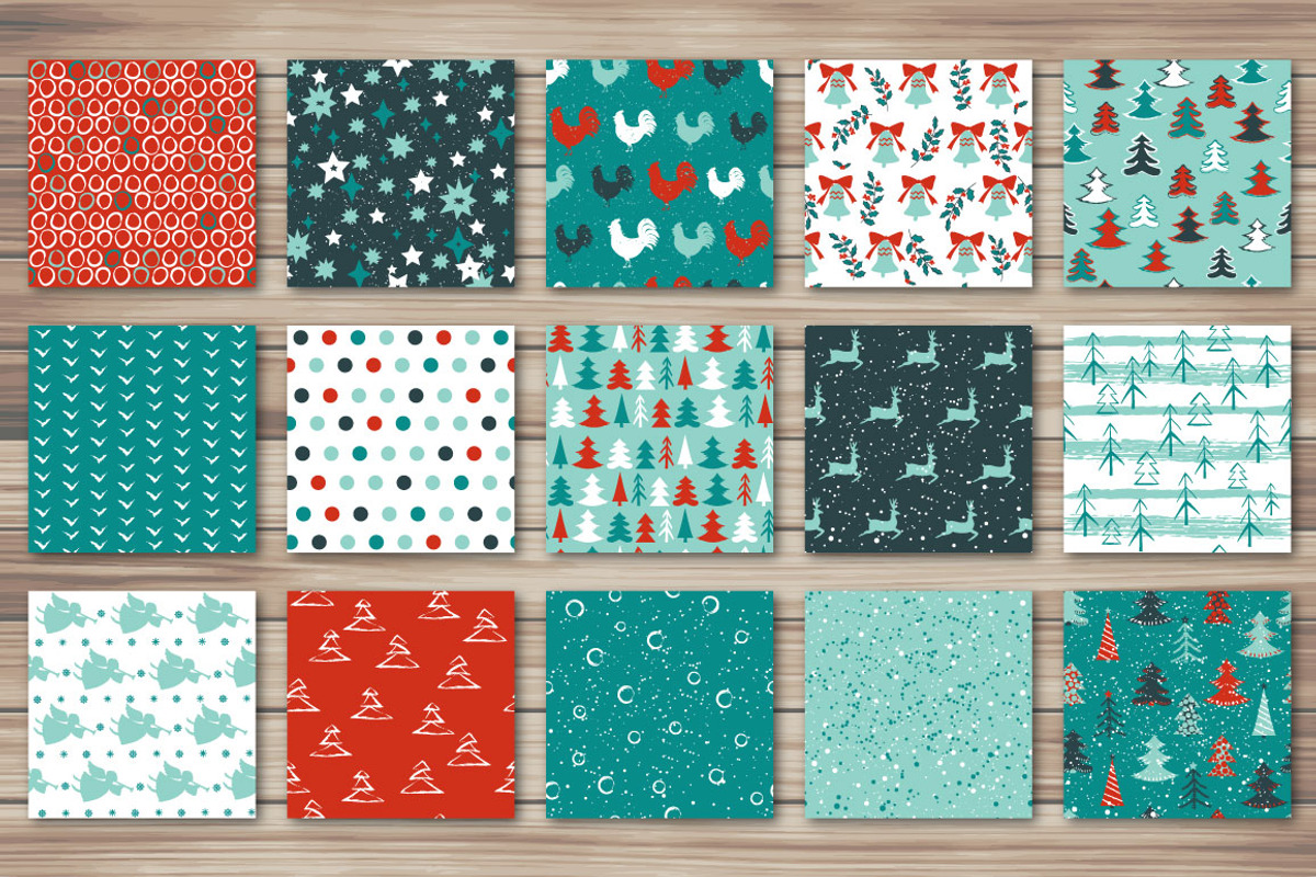 35 Merry Christmas patterns., a Pattern Graphic by Katya_lu (Photo 2 of 6)
