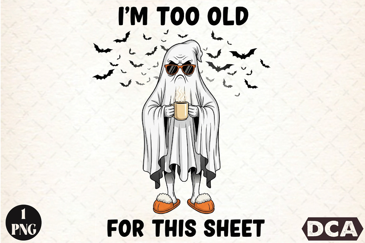 Sarcastic Sheet Ghost Funny Hallowee, an Illustration by DreamCafeArt (Photo 1 of 7)
