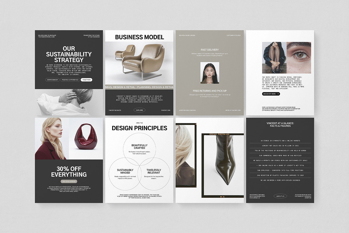 VINCENT / Social Media Kit (02), a Social Media Template by Studio Dara (Photo 3 of 12)