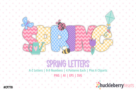 Spring Letters Clipart