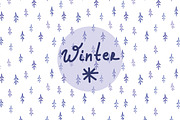 Winter watercolor background., a Pattern Graphic by Little A (Aigul) (Thumbnail 1 of 3)
