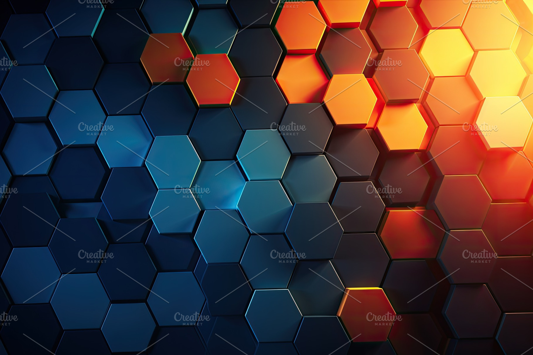 Abstract 3d rendering of hexagon bac, a Photo by Iftikhar Alam