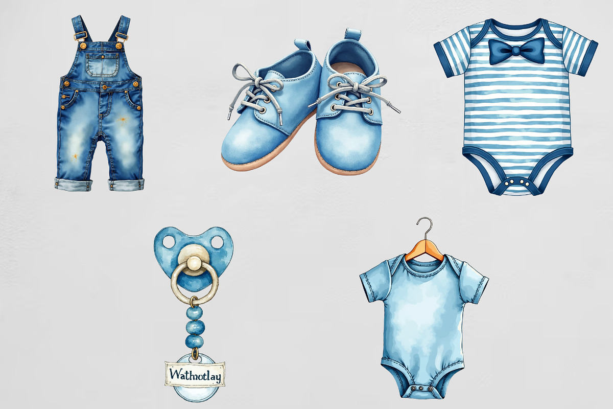 Baby Boy Clothes & Accessories Clipa, an Illustration by CrexoraLab (Photo 4 of 4)
