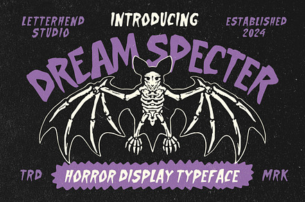 Dream Specter Horror Display, a Handwritten Font by Letterhend Studio