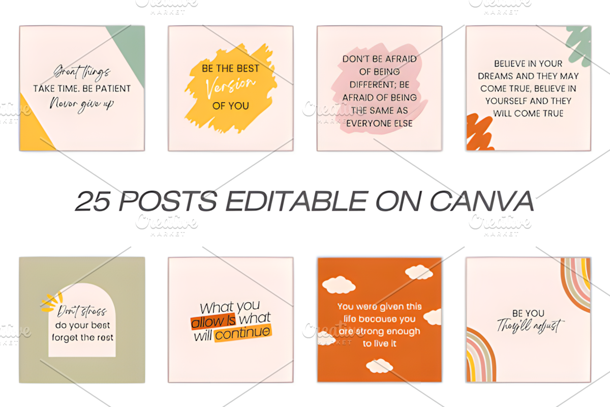 Instagram Quotes Canva Template, a Presentation Template by Ink Gallery (Photo 4 of 6)